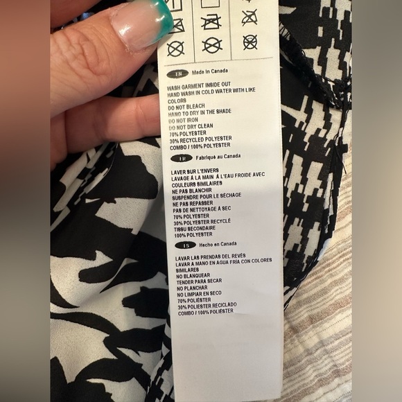 JOSEPH RIBKOFF 224292 WHITE/BLACK LDS BLOUSE, SIZE 12 - Picture 9 of 11